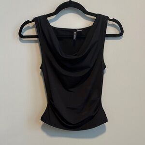 H&M Black Cowl Neck Tank Top